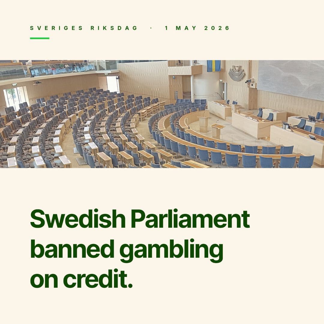 Swedish Parliament banned gambling on credit